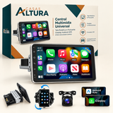 Central Multimídia Universal | Tela Rotativa e Flutuante Carplay Android Wifi (PARA QUALQUER CARRO)