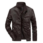 Jaqueta Masculina De Inverno Motoqueiro Gola Em Pé - Promoção de Inverno 2025