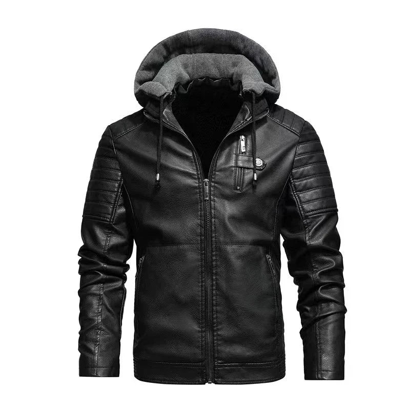 Jaqueta Masculina Fashion com Detalhes em Zíper e Capuz - (Promoção de Inverno 2025)