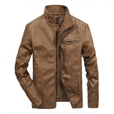 Jaqueta Masculina De Inverno Motoqueiro Gola Em Pé - Promoção de Inverno 2025