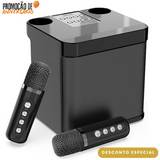 Karaokê Mbox Portátil - Dois microfones sem fio